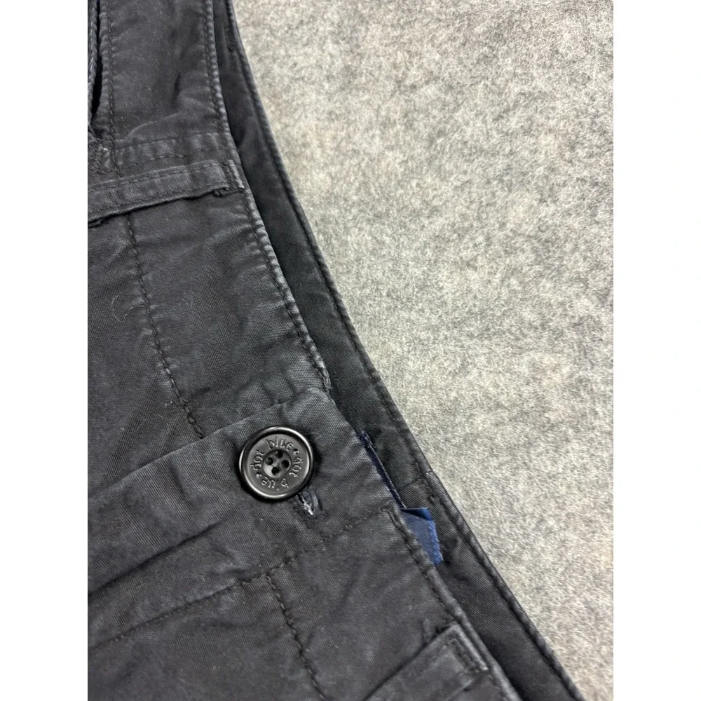 Blue Dot Black Chino Pants Straight Leg Made in USA Womens 12 Chic 90s Preppy